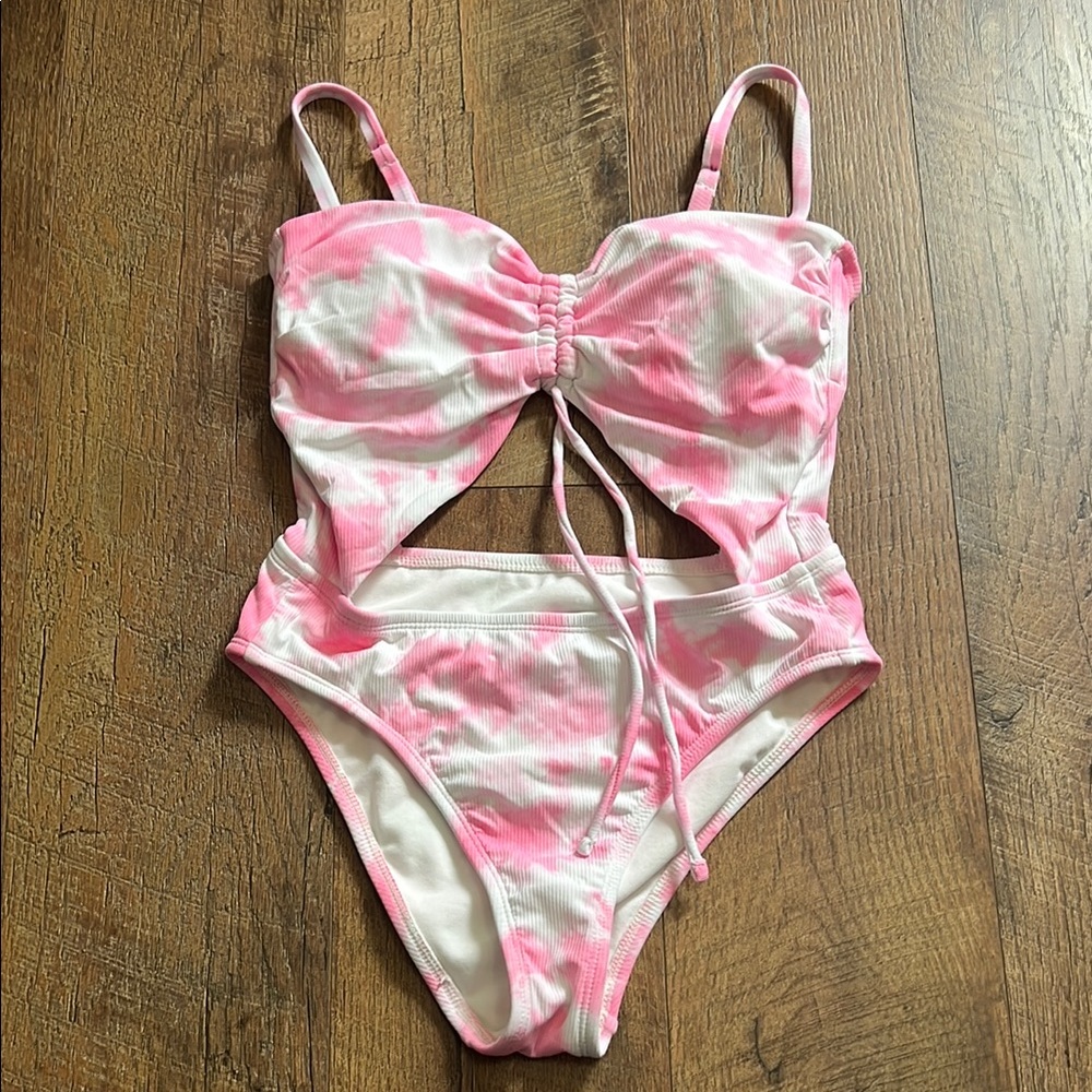 Kids Pink and White Swimsuit